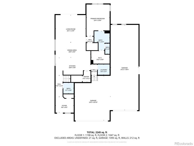 2D floor plan layout of this home in Paint Brush Hills, Peyton, CO (Image 6).