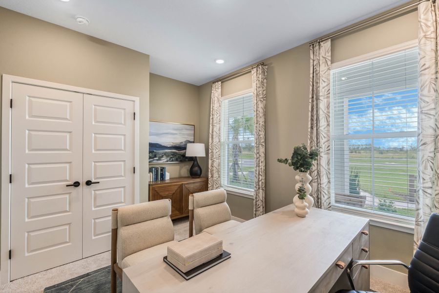 Furnished interior view inside a new home in Harvest at Ovation - Townhomes, Winter Garden (Image 24).