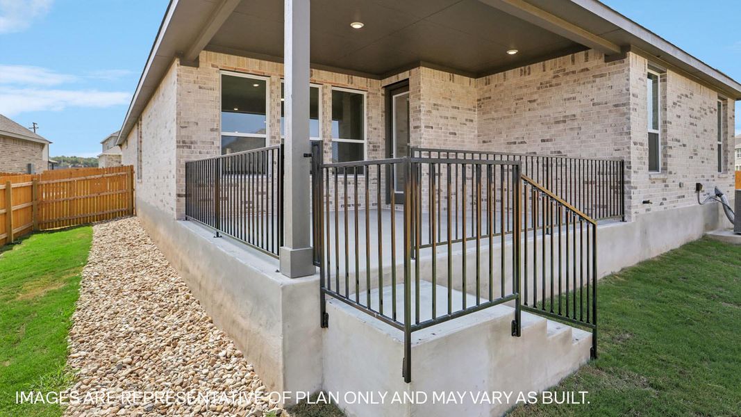 Exterior details and patio area of a home in Rosenbusch Ranch, Leander (Image 28).