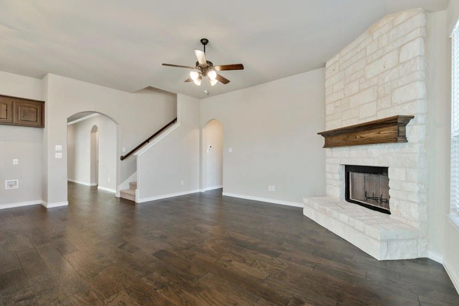 Family Room | Concept 2440 at Hulen Trails in Fort Worth, TX by Landsea Homes