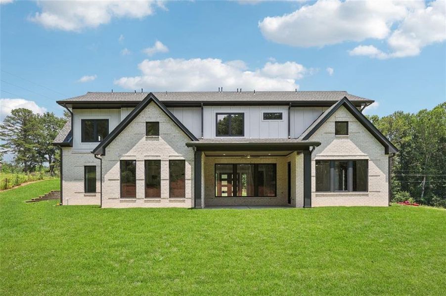 Front exterior of a new home in , Braselton, GA, highlighting curb appeal (Image 36). Front exterior of a new home in , Braselton, GA, highlighting curb appeal (Image 36).