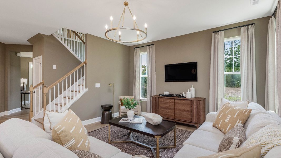 Furnished interior view inside a new home in The Farm at Neill's Creek, Lillington (Image 11).