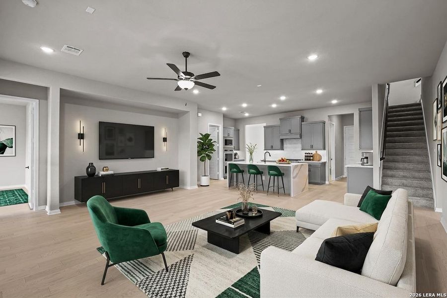 Furnished interior view inside a new home in Homestead, Schertz (Image 17).