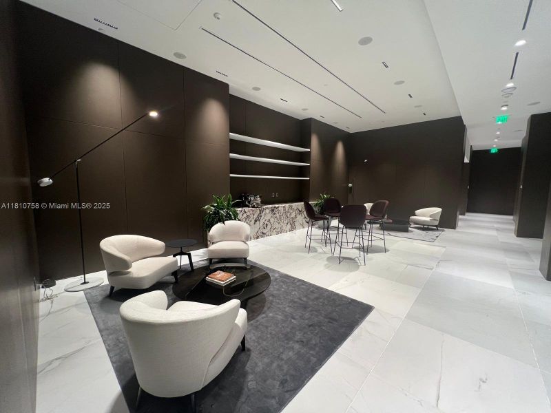Furnished interior view inside a new home in Aston Martin Residences, Miami (Image 25).