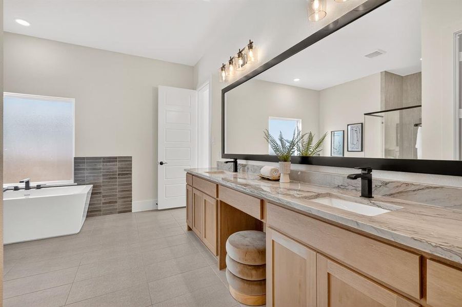 Furnished interior view inside a new home in The Grove, Fort Worth (Image 9).