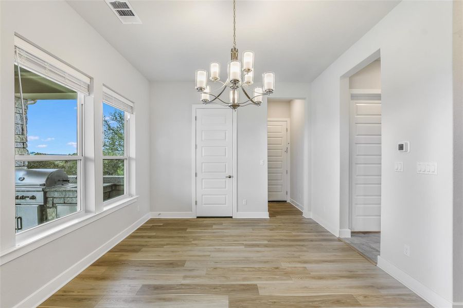 Dining room off of the kitchen