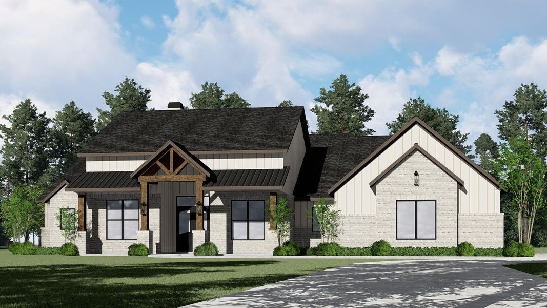 Front exterior of a new home in , Plantersville, TX, highlighting curb appeal (Image 5).