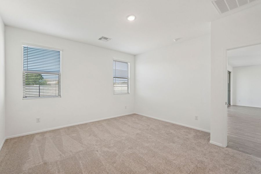 Primary suite. Finishes and options may vary by community