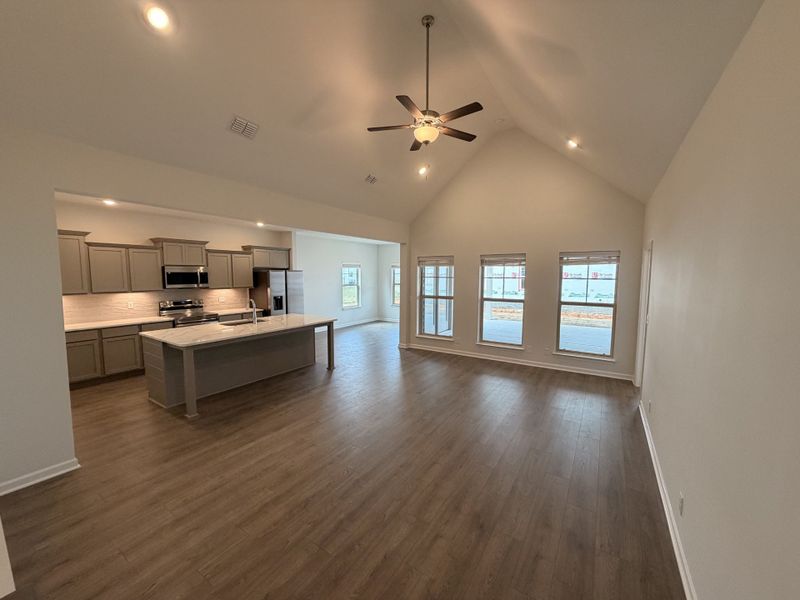 Home features a stunning Cathedral Ceiling, plenty of natural lighting and the open floor plan is perfect for entertaining!