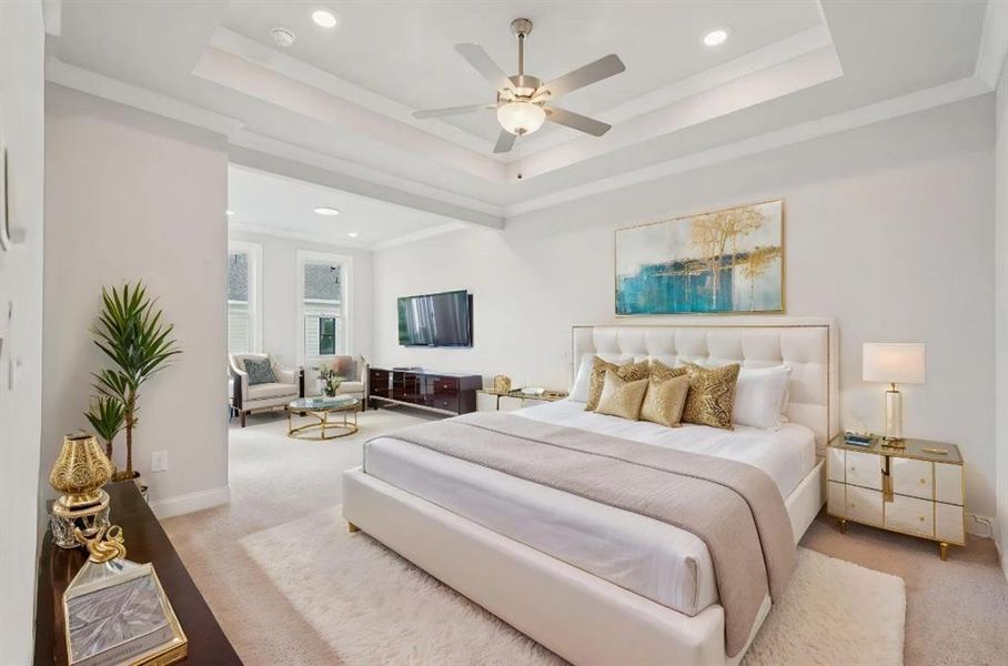 Furnished interior view inside a new home in Waterhaven, Cumming (Image 18). Furnished interior view inside a new home in Waterhaven, Cumming (Image 18).
