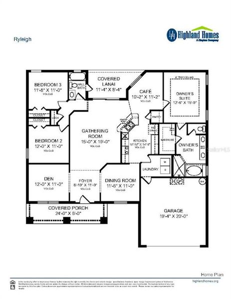 2D floor plan layout of this home in The Lakes, Lake Alfred, FL (Image 2).