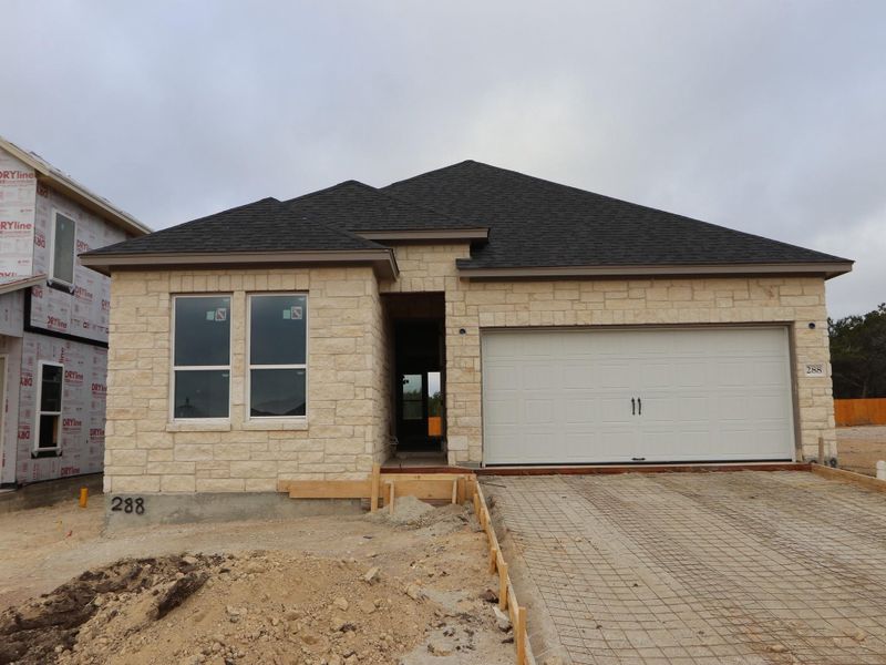 In-progress construction of a new home in Heritage, Dripping Springs, TX (Image 4).