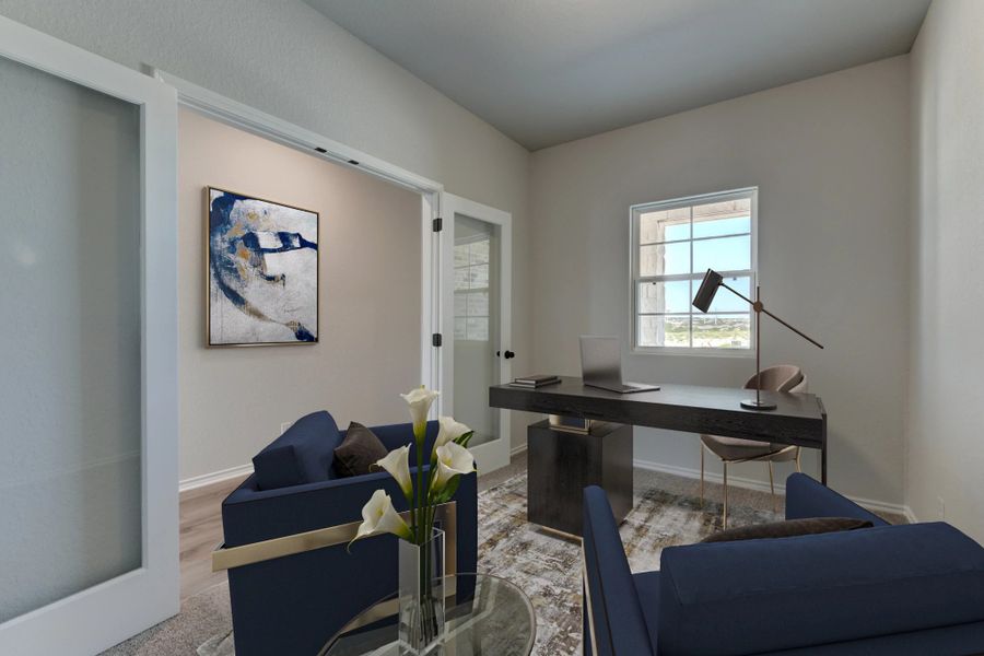 Representative furnished interior of a home built from the Iris by Ashton Woods in Arcadia Ridge, San Antonio (Image 5). Representative furnished interior of a home built from the Iris by Ashton Woods in Arcadia Ridge, San Antonio (Image 5).