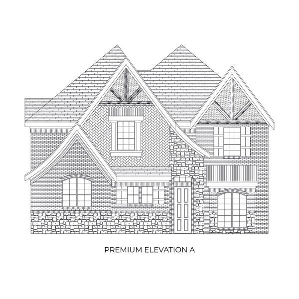 Representative rendering of the exterior for the Princeton FSW (w/Game) by First Texas Homes (Image 2).