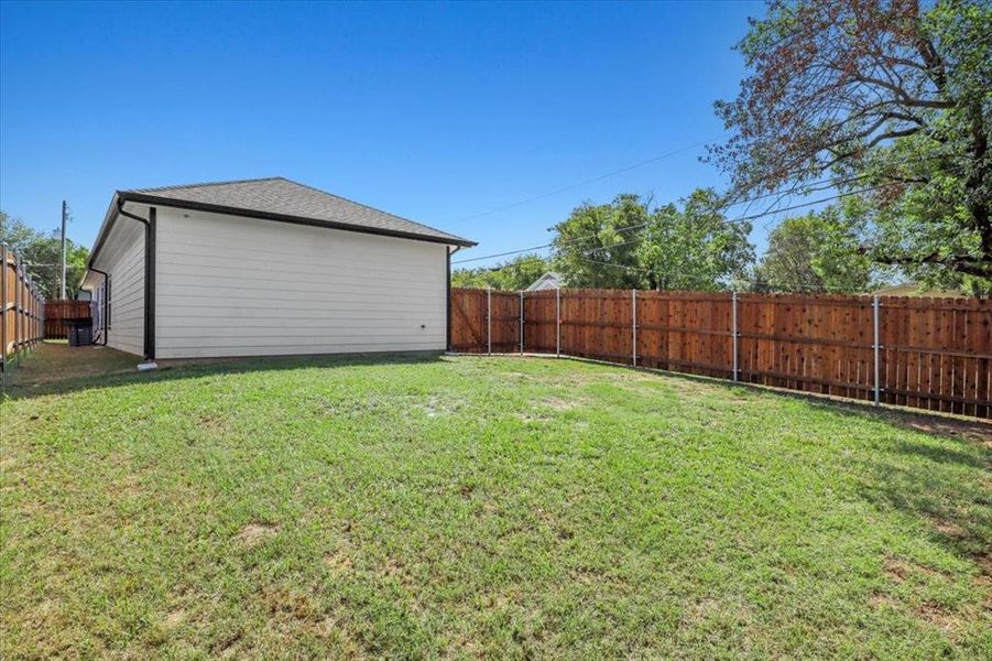 View of fenced backyard View of fenced backyard