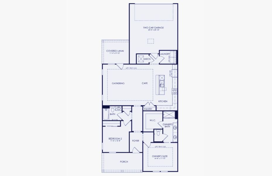 2D floor plan layout of this home in Sun City Hilton Head, Bluffton, SC (Image 4).