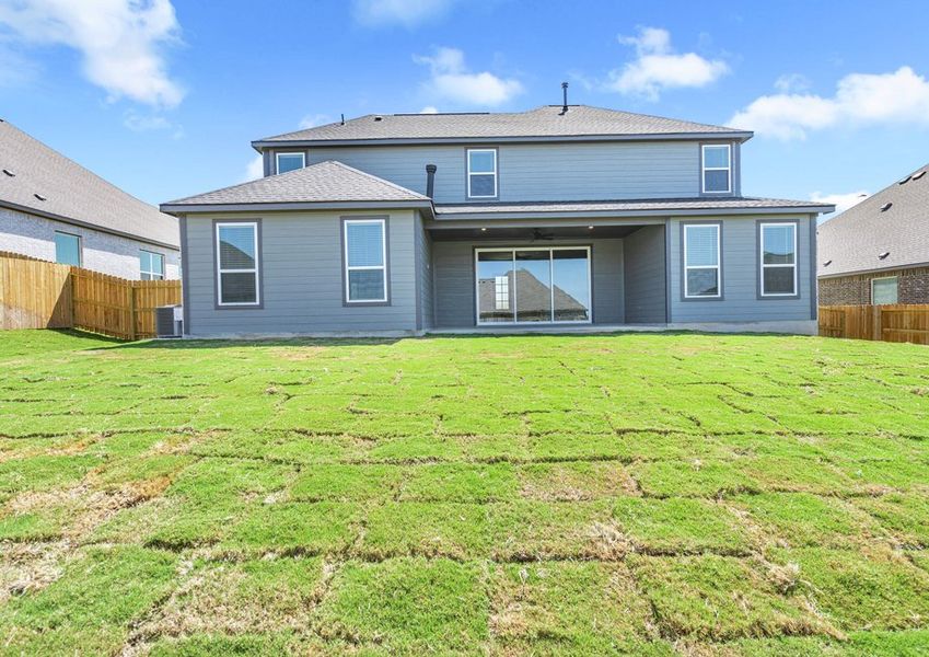The Santos has a covered back patio. The Santos has a covered back patio.