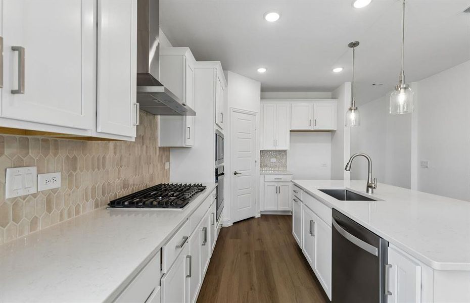 Abundant cabinet space in kitchen
