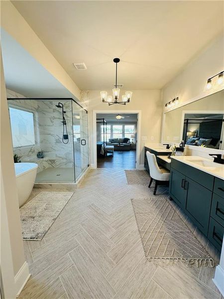 Furnished interior view inside a new home in , Cumming (Image 32).