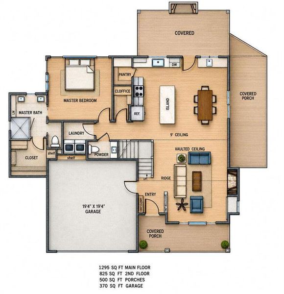 2D floor plan layout of this home in , Ellijay, GA (Image 5).