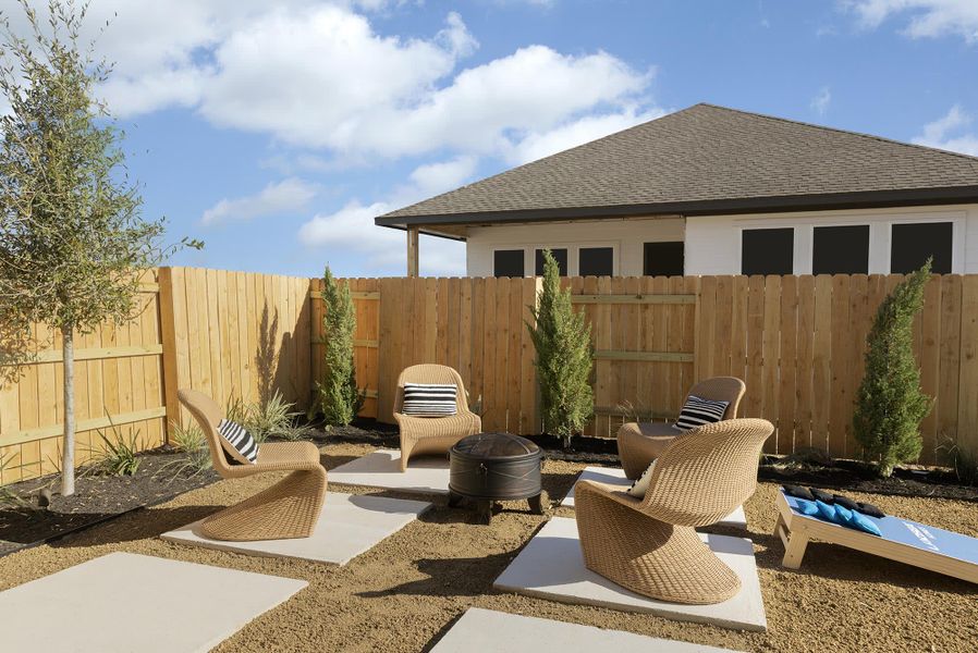 Backyard | Eli at Lariat in Liberty Hill, TX by Landsea Homes