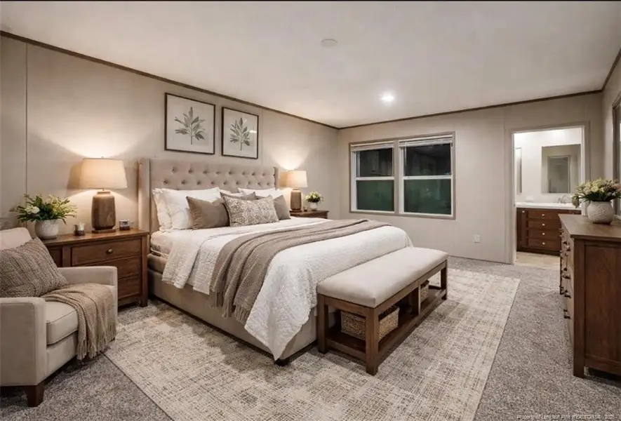 Virtually staged photo