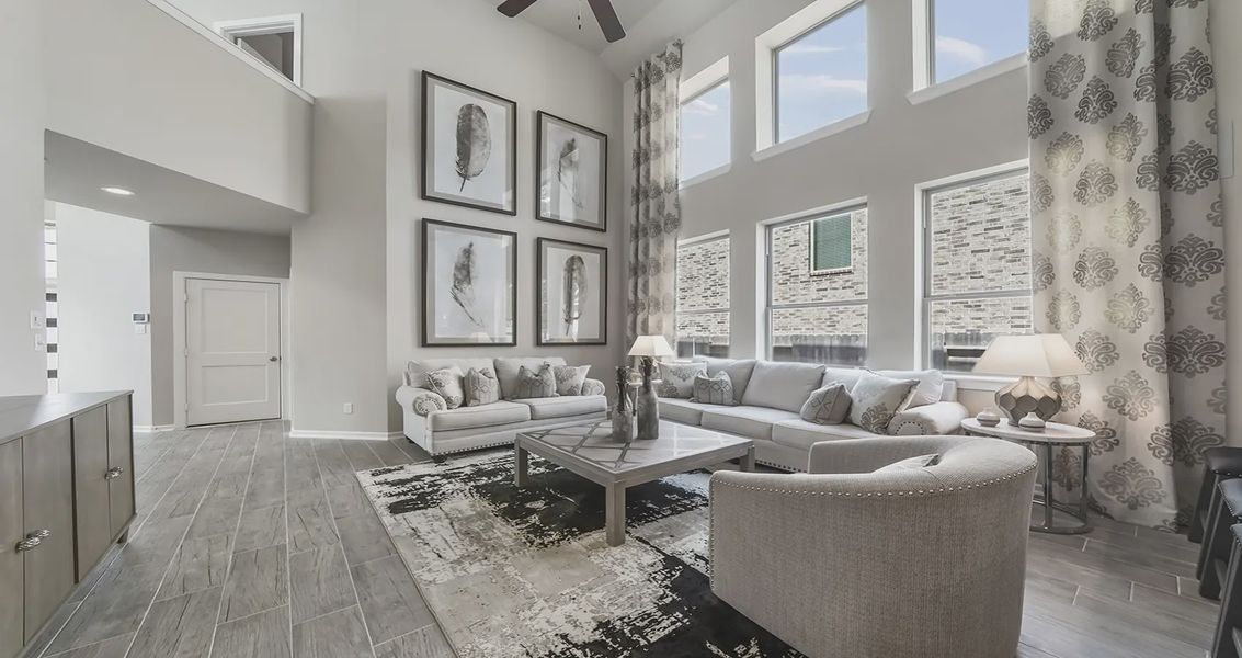 Representative furnished interior of a home built from the Durham by Chesmar Homes in Wood Leaf Reserve, Tomball (Image 4).