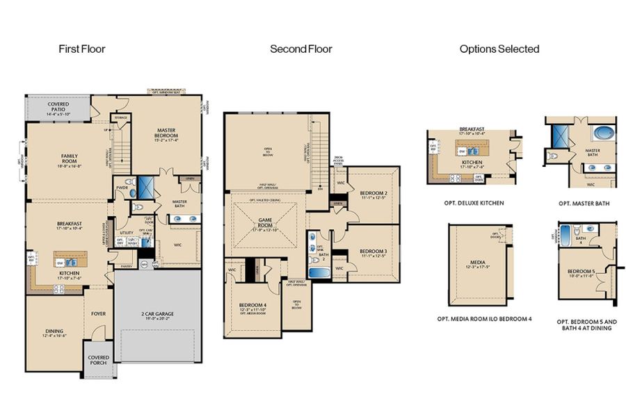 2D floor plan layout of this home in Sutton Fields, Celina, TX (Image 3).