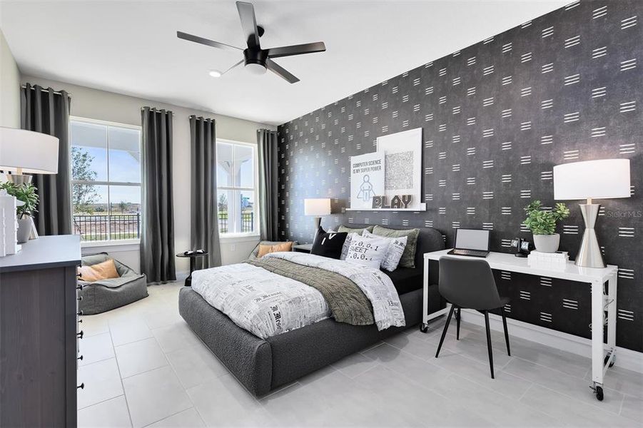 Model Home Design Only. Pictures and furnishings are for illustrative purposes only. Elevations, colors and options may vary. Furniture is for model home staging only.