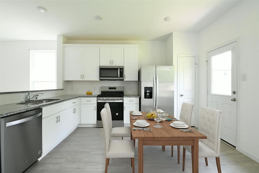 Kitchen area with Dining Area - Digitally Enhanced