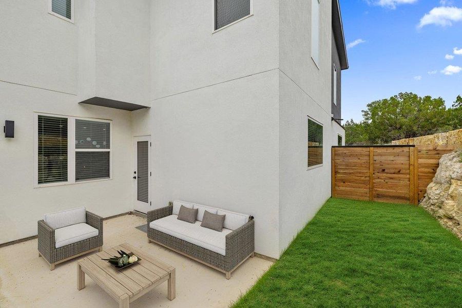 Exterior details and patio area of a home in , Lago Vista (Image 23).