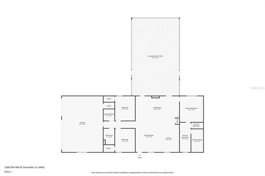 2D floor plan layout of this home in , Dunnellon, FL (Image 5).