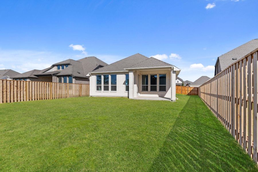 Rear of Home and Private Backyard