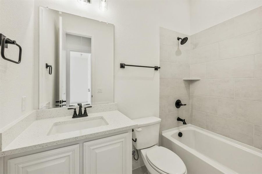 Furnished interior view inside a new home in Wildflower Ranch 60-65, Justin (Image 15). Furnished interior view inside a new home in Wildflower Ranch 60-65, Justin (Image 15).