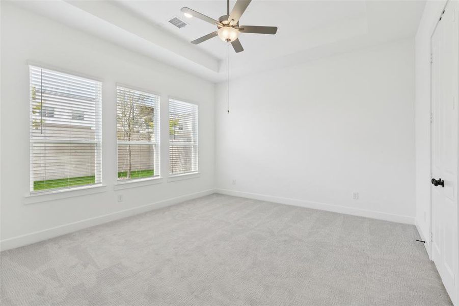 Peaceful and relaxing, your new owner's suite is located at the rear of the home for additional privacy. Peaceful and relaxing, your new owner's suite is located at the rear of the home for additional privacy.