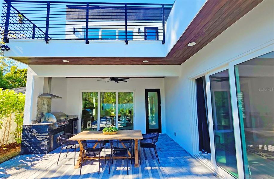 Exterior details and patio area of a home in , Sarasota (Image 38).