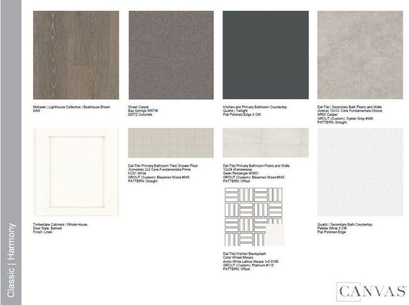 Design Selections. Home is currently under construction, selections subject to change.