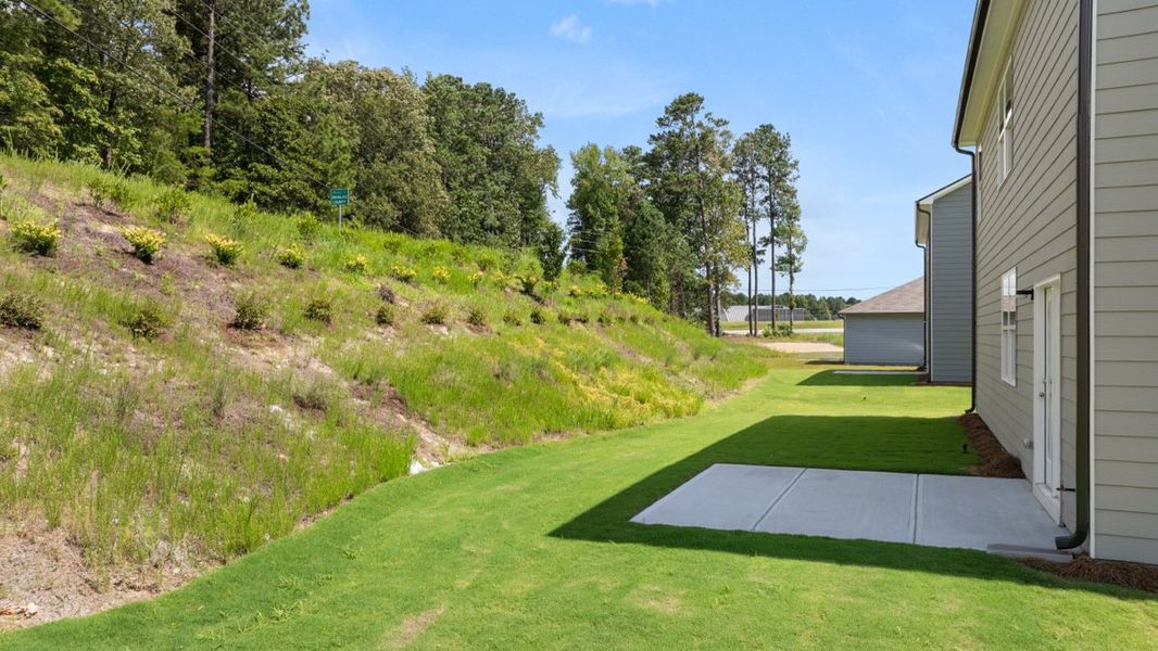 Representative exterior details of a home built from the Hayden by D.R. Horton in Northwoods at Mirror Lake, Villa Rica (Image 3).
