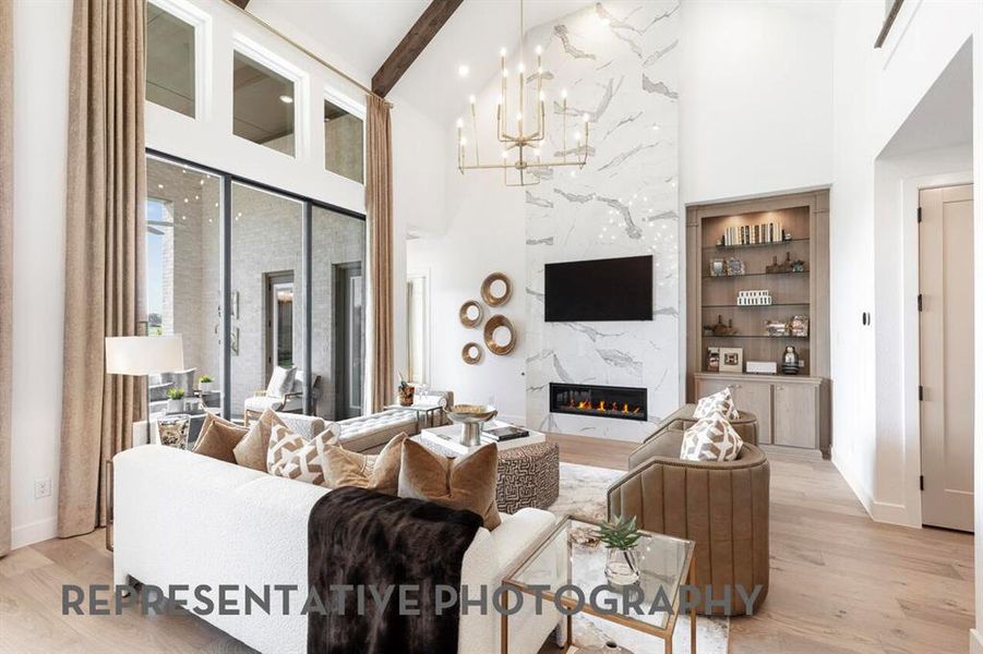 Furnished interior view inside a new home in Star Trail, Prosper (Image 29).