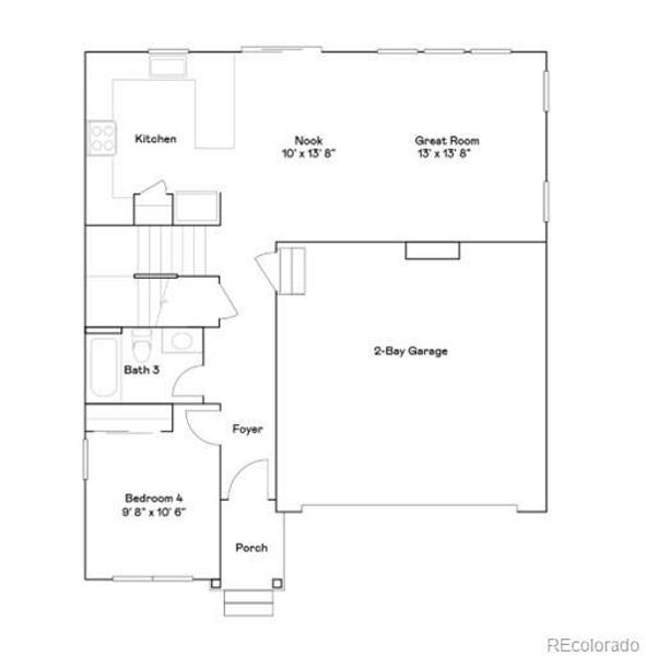 2D floor plan layout of this home in Kinston, Loveland, CO (Image 4).