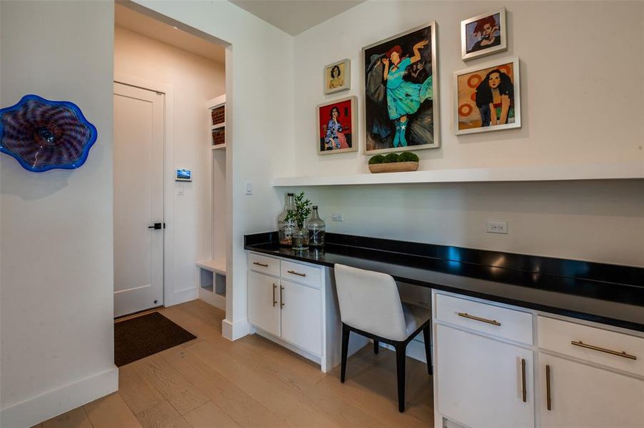 Kitchen area office/work space.