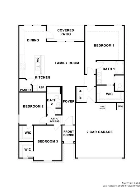 2D floor plan layout of this home in Trace, San Marcos, TX (Image 3).