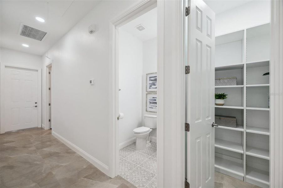 Custom-Built Walk-In Pantry off Kitchen