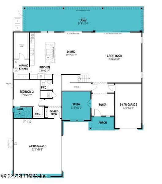 2D floor plan layout of this home in RiverTown - Springs, St. Johns, FL (Image 4). 2D floor plan layout of this home in RiverTown - Springs, St. Johns, FL (Image 4).