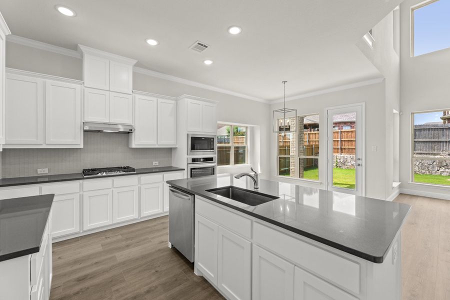 Representative furnished interior of a home built from the Chessel JS by Sandlin Homes in Timberbrook, Justin (Image 6).