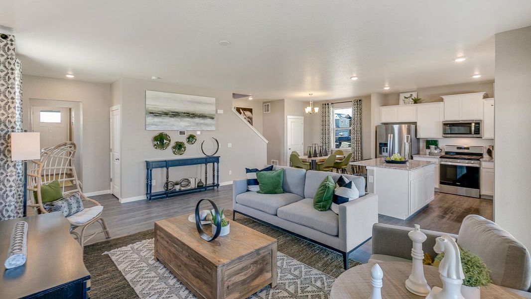 Furnished interior view inside a new home in The Ridge at Lorson Ranch, Colorado Springs (Image 3).