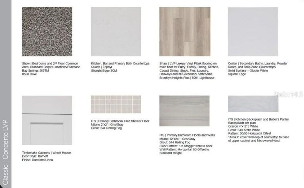 Sample of building materials used in homes in Cassia at Skye Ranch, Sarasota (Image 17).