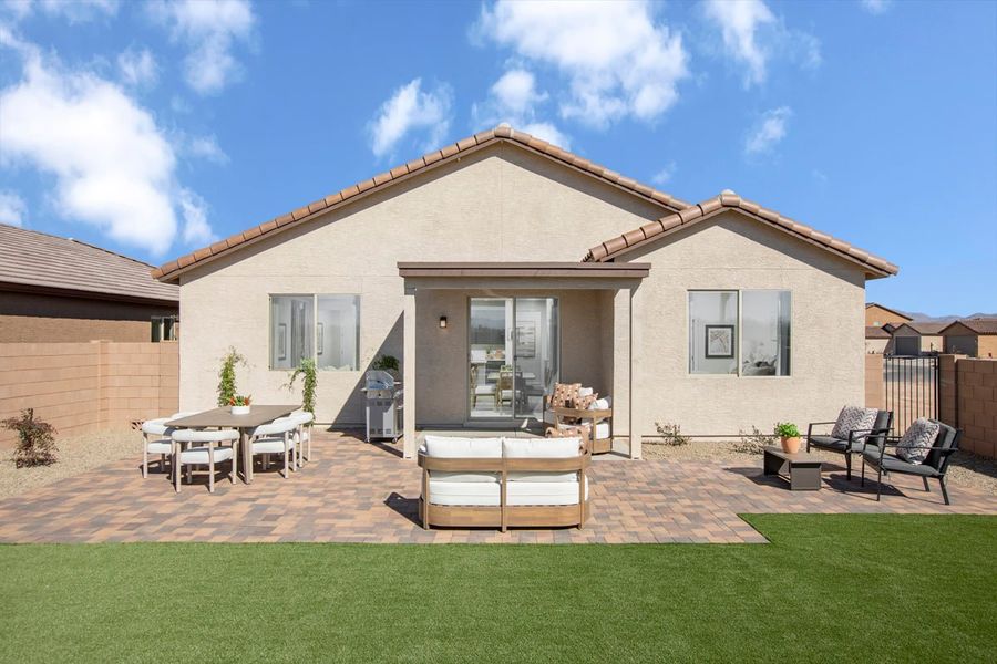 Representative exterior details of a home built from the 2013 Modeled by KB Home in Bella Tierra Horizon, Tucson (Image 3). Representative exterior details of a home built from the 2013 Modeled by KB Home in Bella Tierra Horizon, Tucson (Image 3).