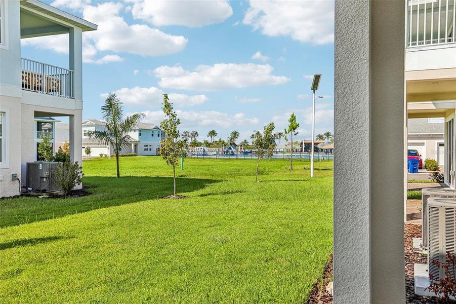 Exterior details and patio area of a home in Lagoon Residences at Epperson, Wesley Chapel (Image 22).