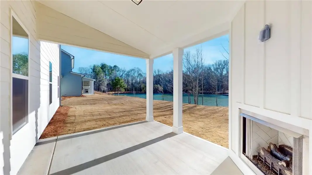 Exterior details and patio area of a home in Rosewood Lake Estates, Hoschton (Image 4).
